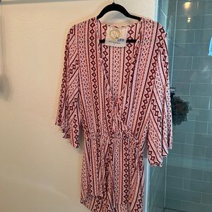 Pink and maroon Romper!